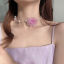 Imagen de Gasa Boda Collar Gargantilla Multicolor Flor 1 Unidad