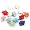 Picture of Ceramic Ocean Jewelry Beads For DIY Jewelry Making Sea Turtle Animal Multicolor Dyed About 18mm x 15mm