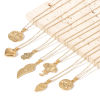 Picture of Eco-friendly Vacuum Plating Simple & Casual Stylish 18K Real Gold Plated 304 Stainless Steel Link Cable Chain Round Rose Flower Pendant Necklace Unisex