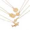 Picture of Eco-friendly Vacuum Plating Simple & Casual Stylish 18K Real Gold Plated 304 Stainless Steel Link Cable Chain Round Rose Flower Pendant Necklace Unisex