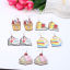 Image de Boucles d'Oreilles Bijoux d'Ecole en Bois Naturel Argent Mat Livre Fleurs 1 Paire