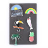 Picture of Casual Pin Brooches Natural Woodpecker Pineapple Multicolor Enamel