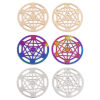Picture of Iron Based Alloy Filigree Stamping Connectors Round Multicolor Magic Array 25mm Dia.