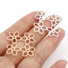 Imagen de Hierro Filigrana Estampación Conectores Flor Multicolor 3.3cm x 3.2cm, 10 Unidades