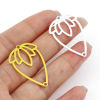 Picture of Iron Based Alloy Filigree Stamping Connectors Strawberry Fruit Multicolor 3.1cm x 2.2cm