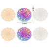 Imagen de Hierro Filigrana Estampación Conectores Flor Multicolor 3.4cm x 3.3cm, 5 Unidades
