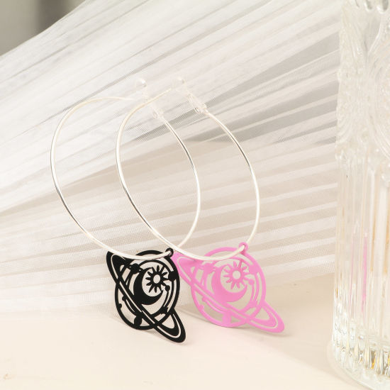 Immagine di Lega di Ferro Galassia Ciondoli Sole Multicolore Luna 4.2cm x 2.6cm , 10 Pz