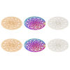 Picture of Iron Based Alloy Filigree Stamping Connectors Oval Multicolor 3.1cm x 2.1cm