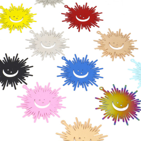 Immagine di Lega di Ferro Galassia Ciondoli Sole Multicolore Luna 3.7cm x 3.5cm , 10 Pz