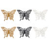 Picture of Iron Based Alloy Insect Filigree Stamping Pendants Multicolor Butterfly Animal Rose Flower 4cm x 3.1cm