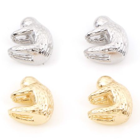 Picture of Brass Charms Real Gold Plated Sloths Animal 3D 9mm x 8mm