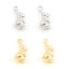 Imagen de Latón Colgantes Charms Conejo Oro Real Chapado 3D 13mm x 6mm, 3 Unidades