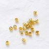 Picture of Brass Spacer Beads For DIY Bracelet Jewelry Making Findings Real Gold Plated Round Engraving