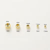 Picture of Brass Spacer Beads For DIY Bracelet Jewelry Making Findings Real Gold Plated Round Engraving