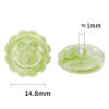 Picture of Lampwork Glass Pet Memorial Beads For DIY Jewelry Making Bottle Cap Multicolor Paw Print Gradient Color About 15mm Dia