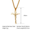 Imagen de Respetuoso del Medio Ambiente 304 Acero Inoxidable Religión Link Curb Chain Collares Multicolor Cruz Jesús Hueco 1 Unidad