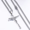 Imagen de Respetuoso del Medio Ambiente 304 Acero Inoxidable Religión Link Curb Chain Collares Multicolor Cruz Jesús Hueco 1 Unidad