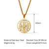 Imagen de Respetuoso del Medio Ambiente 304 Acero Inoxidable Religión Link Curb Chain Collares Multicolor Ronda Cruz Hueco 1 Unidad