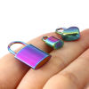Immagine di Placcatura Sottovuoto Ecologica 304 Acciaio Inossidabile Charms Serratura Multicolore 2 Pz