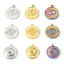 Picture of Eco-friendly Vacuum Plating 304 Stainless Steel Religious Charms Multicolor Round Disc Eye of Providence/ All-seeing Eye