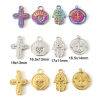 エコフレンドリー 真空メッキ 304ステンレス鋼 宗教 チャーム クロス 多色 ハムサシンボル 2 個 の画像