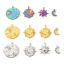 Picture of Eco-friendly Vacuum Plating 304 Stainless Steel Galaxy Charms Multicolor Sun Moon