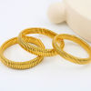 Picture of Eco-friendly Vacuum Plating Stylish Simple 18K Real Gold Plated 304 Stainless Steel Snake Chain Elastic Bangles Bracelets For Women Party