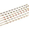 Picture of Eco-friendly Vacuum Plating 304 Stainless Steel Religious Handmade Link Chain Bracelets 18K Gold Plated Multicolor Heart Evil Eye Enamel 17.5cm(6 7/8") long