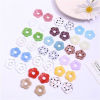 Picture of Acrylic Beads For DIY Jewelry Making (Half Drilled) Multicolor Flower Ink Spot About 27mm x 27mm