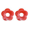Picture of Acrylic Beads For DIY Jewelry Making (Half Drilled) Multicolor Flower Ink Spot About 27mm x 27mm