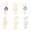 Image de Pendentifs en Alliage de Zinc Chat Émail 3.4cm x 1.2cm, 10 Pcs