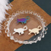 Picture of Iron Based Alloy Filigree Stamping Connectors Charms Pendants Multicolor Cat Animal 3.5cm x 2.1cm