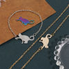 Picture of Iron Based Alloy Filigree Stamping Connectors Charms Pendants Multicolor Cat Animal 3.5cm x 2.1cm