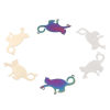Picture of Iron Based Alloy Filigree Stamping Connectors Charms Pendants Multicolor Cat Animal 3.5cm x 2.1cm
