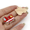 Imagen de Zamak Transporte Colgantes Charms Chapado en Oro Multicolor Coche Esmalte 5 Unidades