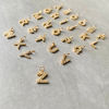 Bild von Umweltfreundliche PVD-Vakuumbeschichtung 304 Edelstahl Charms Großbuchstaben 14K Vergoldet Zahl Micro Pave 8mm