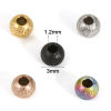 Picture of Eco-friendly 201 Stainless Steel Beads For DIY Jewelry Making Round Multicolor Sparkledust 3mm Dia.