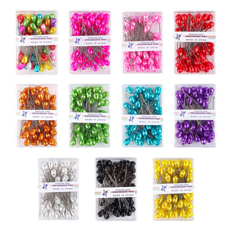 Aiguille de Positionnement de Couture en Plastique & Alliage Multicolore 5.2cm long, 1 Boîte