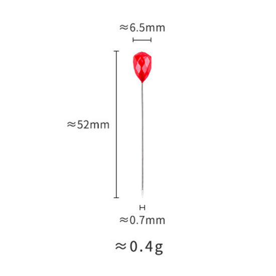 Picture of Plastic & Iron Based Alloy Sewing Positioning Needle Multicolor 5.2cm(2") long