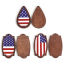 Picture of PU & Natural Wood American Independence Day Pendants Brown Flag Of The United States