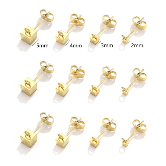 Immagine di Ecologico 304 Acciaio Inossidabile Festa Della Mamma Accessori Per Orecchini Cubo Multicolore Con Loop 10 Pz