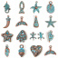 Immagine di 10 Pz Lega di Zinco Patina Charms Ossido di Rame Stella di Mare Conchiglia