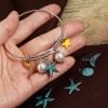 Picture of Zinc Based Alloy Patina Charms Antique Copper Star Fish Shell