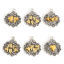Picture of Zinc Based Alloy Valentine's Day Charms Antique Silver Color Gold Tone Antique Gold Two Tone Leaf Heart 26mm x 22mm