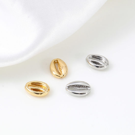 Immagine di Ottone Perline per la Creazione di Gioielli con Ciondoli Fai-da-te Vero Oro Placcato Monetaria Caputserpentis 3D Circa 14mmx 10mm, 2 Pz