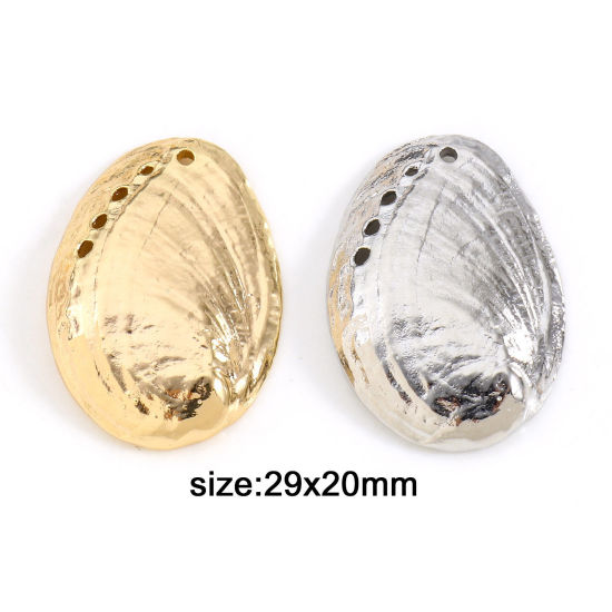 Picture of Brass Charms Real Gold Plated Shell 3D 29mm x 20mm