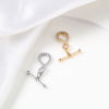 Picture of Brass Toggle Clasps Infinity Symbol Real Gold Plated Micro Pave Clear Cubic Zirconia 22mm x 10mm