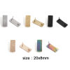 Image de Boucle d'Oreille à Tige avec Accessoires de Connecteur de Boucle en 304 Acier Inoxydable Placage Sous Vide Écologique Rectangle Multicolore Amas Stellaire 20mm x 8mm, Epaisseur de Fil: (20 gauge), 10 Pcs