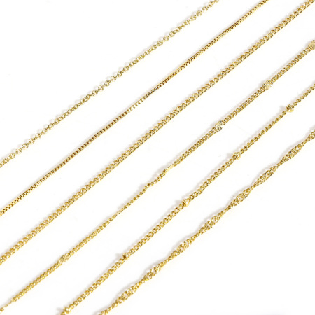 Eco-friendly Simple & Casual Simple 18K Gold Plated Brass Link Chain Necklace For Women New Mom