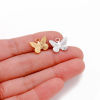 Picture of Eco-friendly 304 Stainless Steel Insect Charms Multicolor Butterfly Animal 15mm x 12mm